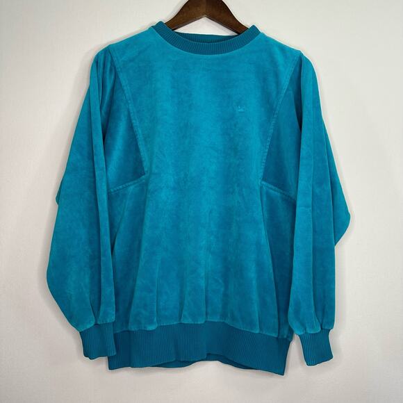 Gloria Vanderbilt Vintage Blue Velvet Sweater - Picture 1 of 10